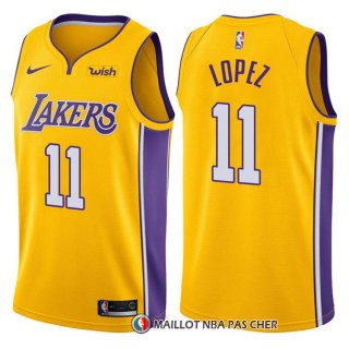 Maillot Authentique Los Angeles Lakers Lopez 2017-18 11 Jaune
