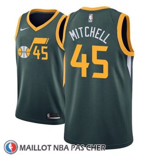 Maillot Utah Jazz Donovan Mitchell No 45 Earned 2018-19 Vert
