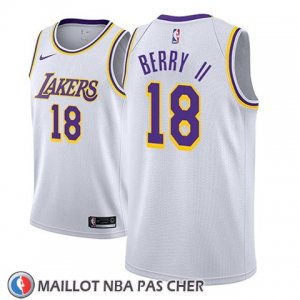 Maillot Los Angeles Lakers Joel Berry Ii No 18 Association 2018-19 Blanc