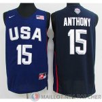 Maillot USA Dream 12 Teams Anthony #15 Bleu