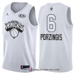 Maillot All Star 2018 New York Knicks Kristaps Porzingis 6 Blanc