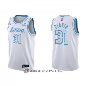 Maillot Los Angeles Lakers Austin Reaves NO 31 Ville 2021-22 Blanc