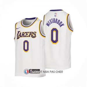 Maillot Enfant Los Angeles Lakers Russell Westbrook NO 0 Association 2022-23 Blanc