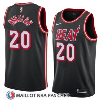Maillot Miami Heat Justise Winslow No 20 Classic 2018 Noir