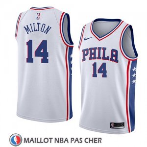 Maillot Philadelphia 76ers Shake Milton Association 2018 Blanc