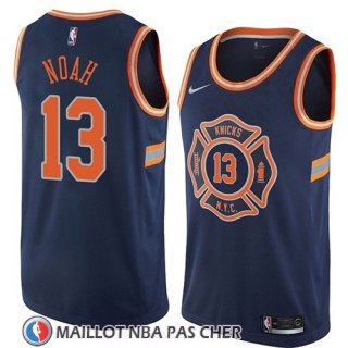 Maillot New York Knicks Joakim Noah No 13 Ciudad 2018 Bleu