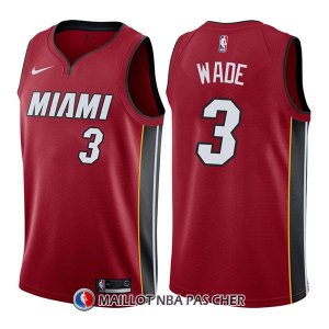 Maillot Miami Heat Dwyane Wade Statement 3 2017-18 Rouge