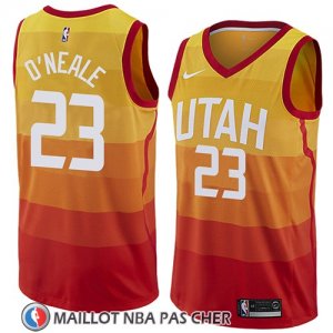 Maillot Utah Jazz Royce O'neale No 23 Ciudad 2018 Jaune