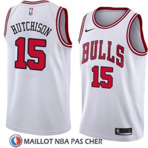 Maillot Chicago Bulls Chandler Hutchison No 15 Association 2018 Blanc