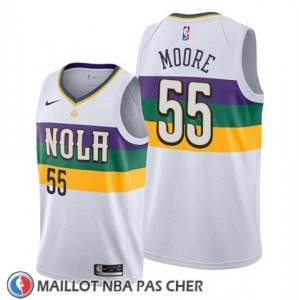 Maillot New Orleans Pelicans E'twaun Moore Ville Edition Blanc