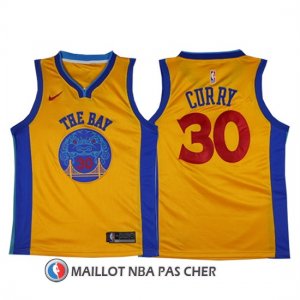 Maillot Golden State Warriors Stephen Curry 2017-18 30 Jaune