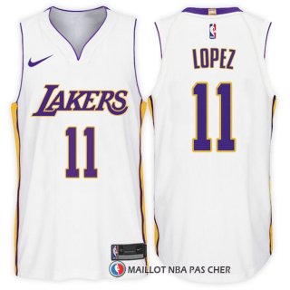 Maillot Authentique Los Angeles Lakers Lopez 2017-18 11 Blanc