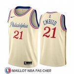 Maillot Philadelphia 76ers Joel Embiid Ville 2019-20 Cream