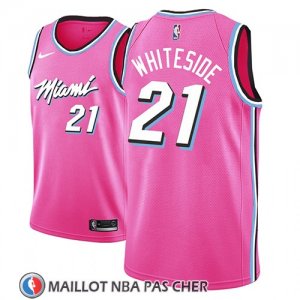 Maillot Miami Heat Hassan Whiteside Earned 2018-19 Rosa