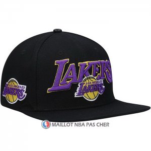 Casquette Los Angeles Lakers Pro Standard Wordmark Logo Snapback Noir