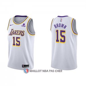 Maillot Los Angeles Lakers Jabari Brown NO 15 Association 2021-22 Blanc