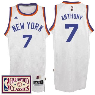 Maillot Retro 2016-17 Knicks Anthony 7 Blanc