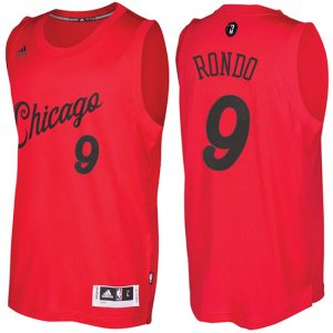 Maillot Navidad 2016 Rajon Rondo Bulls 9 Rouge