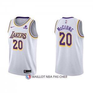 Maillot Los Angeles Lakers Mac Mcclung NO 20 Association 2021-22 Blanc