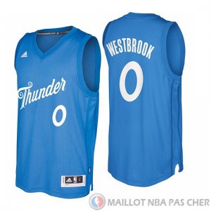 Maillot Westbrook Oklahoma City Thunder Noel #0 Bleu