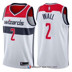 Maillot Authentique Washington Wizards Wall 2017-18 2 Blanc