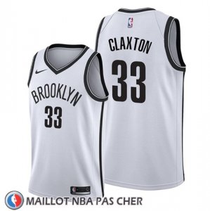 Maillot Brooklyn Nets Nicolas Claxton Association 2019-20 Blanc