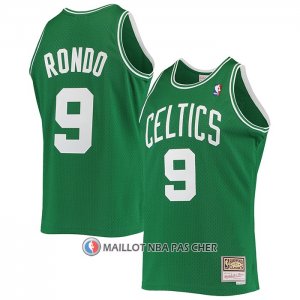 Maillot Boston Celtics Rajon Rondo NO 9 Hardwood Classics Vert