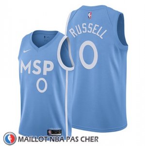 Maillot Minnesota Timberwolves D'angelo Russell Ville 2019-20 Bleu