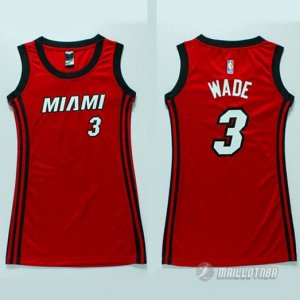 Maillot Femme de Wade Miami Heat #3 Rouge