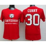 Maillot Manche Courte Davidson College Curry 30 Rouge