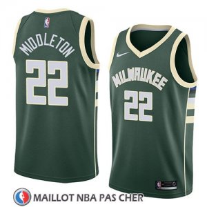 Maillot Milwaukee Bucks Khris Middleton No 22 Icon 2018 Vert