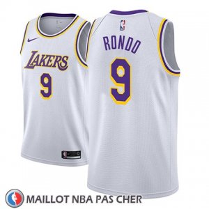 Maillot Los Angeles Lakers Rajon Rondo No 9 Association 2018-19 Blanc