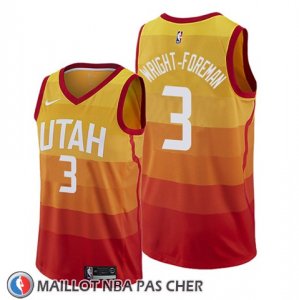 Maillot Utah Jazz Justin Wright Foreman Ville 2019-20 Orange