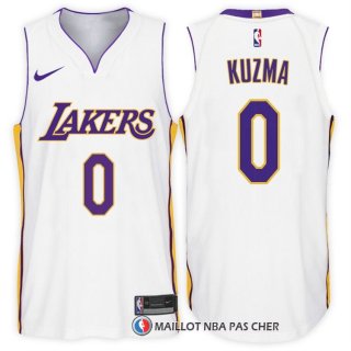 Maillot Authentique Los Angeles Lakers Kuzma 2017-18 0 Blanc