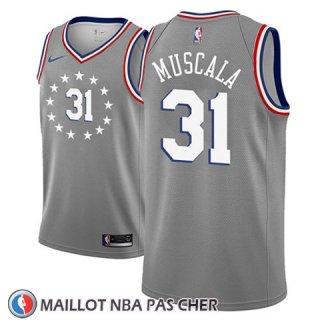 Maillot Philadelphia 76ers Mike Muscala No 31 Ciudad 2018-19 Gris