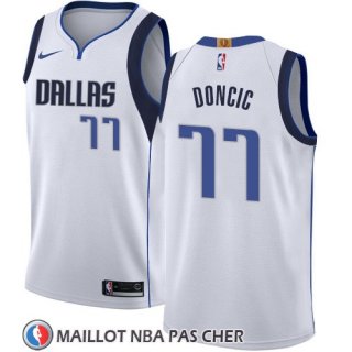 Maillot Dallas Mavericks Luka Doncic No 77 Association 2018 Bleu