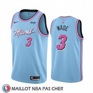 Maillot Miami Heat Dwyane Wade Ville Bleu