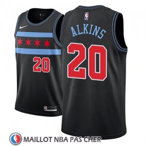 Maillot Chicago Bulls Rawle Alkins Ciudad 2018-19 Noir