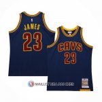 Maillot Cleveland Cavaliers LeBron James NO 23 Mitchell & Ness 2015-16 Bleu