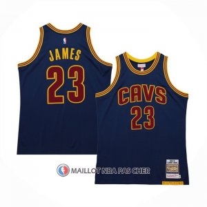Maillot Cleveland Cavaliers LeBron James NO 23 Mitchell & Ness 2015-16 Bleu