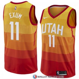 Maillot Utah Jazz Dante Exum Ville 2018 Jaune