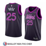 Maillot Minnesota Timberwolves Derrick Rose No 25 Ciudad 2018-19 Volet
