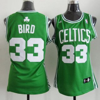 Maillot Femme de Bird Boston Celtics #33 Vert