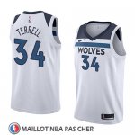 Maillot Minnesota Timberwolves Jared Terrell No 34 Association 2018 Blanc