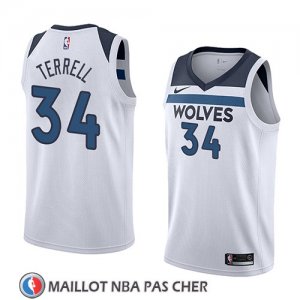 Maillot Minnesota Timberwolves Jared Terrell No 34 Association 2018 Blanc