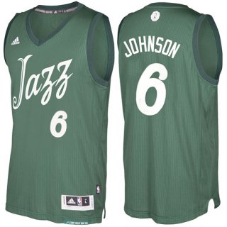 Maillot Navidad 2016 Joe Johnson Jazz 6 Vert