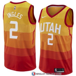 Maillot Utah Jazz Joe Ingles Ville 2018 Jaune