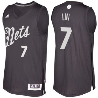 Maillot Navidad 2016 Jeremy Lin Nets 7 Noir