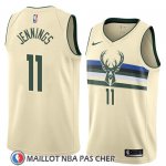 Maillot Milwaukee Bucks Opal Brandon Jennings Ciudad 2018 Crema