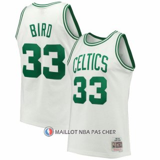 Maillot Boston Celtics Larry Bird NO 33 Mitchell & Ness 1985-86 Blanc